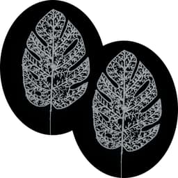 Folhas Flores Enfeite Natalino Gliter Prata 35cm Kit 12pçs