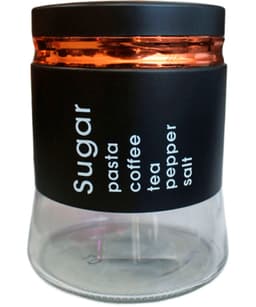 Frasco Pote Sugar De Vidro Porta Mantimentos Tampa Hermético