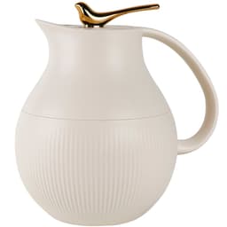 Garrafa Térmica De Mesa Pássaro Dourado Branco Leite Chá 1L