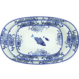 Jogo Petisqueiras Peixe 18Pçs Travessas Bandeja Bowl Oceano