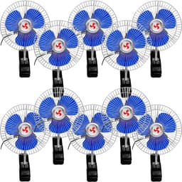 Kit 10 Mini Ventilador Veicular Carro Ônibus Caminhão 15cm