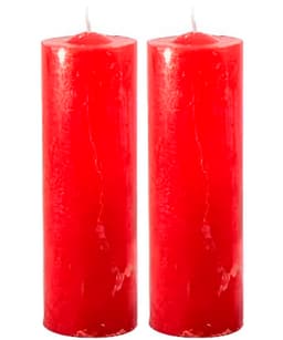 Kit 10 Velas 7 Dias Votiva Clássica Vermelha Decorativa 15cm