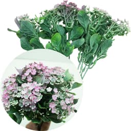 Kit 12 Plantas Kalanchoe Artificiais Flores Rosa Jardim 30cm