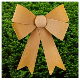 Kit 2 Enfeites Árvore Natal Laço Dourado Veludo 27cm
