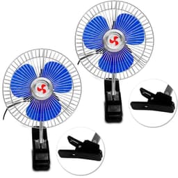 Kit 2 Mini Ventilador Veicular Carro Ônibus Caminhão De 15cm