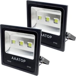 Kit 2 Refletor Led Holofote Externo Jardim Muro 150w Branco