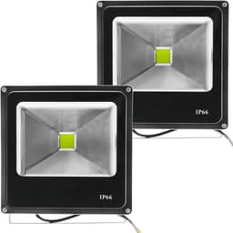 Kit 2 Refletores Led Holofote Externo Jardim Muro 20w Verde