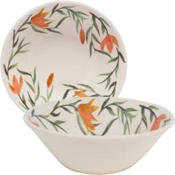 Kit 2 Tigela Sobremesa Pequena Bowl Conic Dona Lírios 500ml