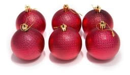 Kit 24 Bolas Natalinas Enfeite Árvore de Natal 7cm Vermelho