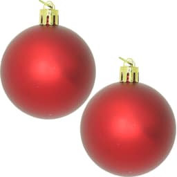 Kit 24 Bolas Vermelha Natal Decoração Árvore De Natal 55mm