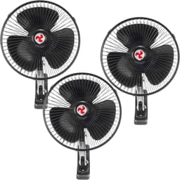 Kit 3 Mini Ventilador Veicular Carro Ônibus Caminhão De 20cm