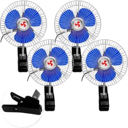 Kit 4 Mini Ventilador Veicular Carro Ônibus Caminhão De 15cm