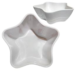 Kit 4 Tigelas Bowl Melamina Estrela Branca 900Ml