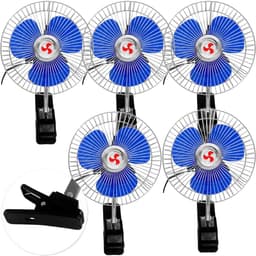 Kit 5 Mini Ventilador Veicular Carro Ônibus Caminhão De 15cm