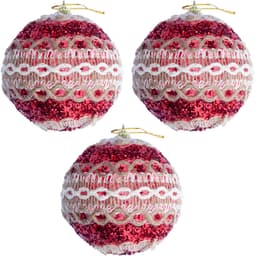 Kit 6 Bola Vermelha Natal Decoração Árvore De Natal De 75mm