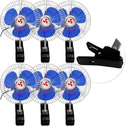 Kit 6 Mini Ventilador Veicular Carro Ônibus Caminhão De 15cm