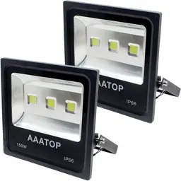 Kit 6 Refletor Led Holofote Externo Jardim Muro 150w Branco