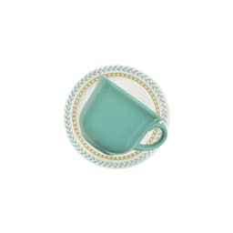 Kit 6 Xícaras com Pires Donna Louros Oxford Cerâmica 180 Ml