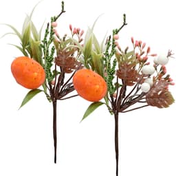 Kit 8 Arranjos Artificial Decoração Páscoa Ovos Coelho 23cm