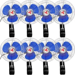 Kit 8 Mini Ventilador Veicular Carro Ônibus Caminhão De 15cm
