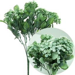 Kit 8 Plantas Kalanchoe Artificial Flor Branca Jardim 30cm
