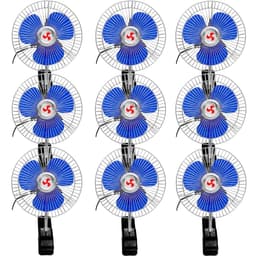 Kit 9 Mini Ventilador Veicular Carro Ônibus Caminhão De 15cm