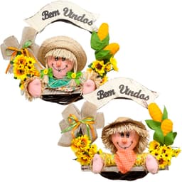 Kit Casal Guirlandas Espantalhos Festa Junina Pousada Sitio