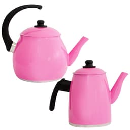 Kit Chaleira E Bule Gulê Alumínio 2 Peças Rosa