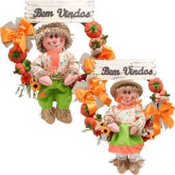 Kit Guirlanda  Espantalho Casal Festa Junina Xará Sítio 50cm