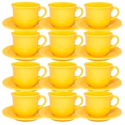 Kit Jogo de Xícaras Para 12 Pessoas 12 pçs Estampada 200ml