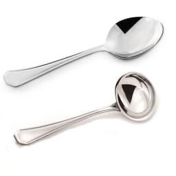 Kit com 01 Colher de Arroz e 01 Concha em Inox Reforçado Mesa Cozinha