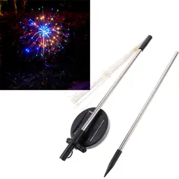 Luminária Colorido Luzes Fogos Artifício Solar Para Jardim