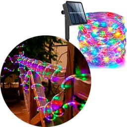 Mangueira Pisca Solar Natal 200 Lâmpadas LEDs Colorido 20M