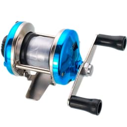 Molinete Carretilha Grafite Para Vara Pesca Direita Esquerda Azul