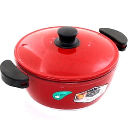 Panela 18cm Vermelho Resistente Gulê Em Alumínio 1,5 Litros