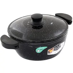 Panela 20cm Preto Resistente Gulê Em Alumínio 1,75 Litros