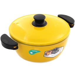 Panela 24cm Amarelo Resistente Gulê Em Alumínio 2,5 Litros