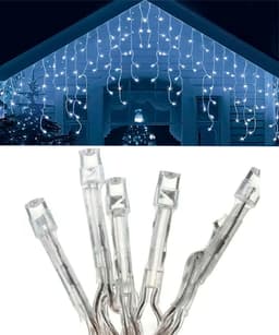 Pisca Cascata Azul 288 Lâmpadas Leds 8 Funções 4 Metros 220v