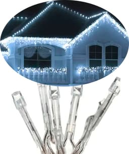 Pisca Cascata Branco 288 Lâmpadas Leds De 220v 8 Funções 4M