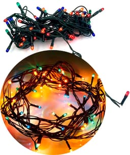 Pisca Cordão 100 Micro-Lâmpadas LED Colorido 8 Funções 3,6M