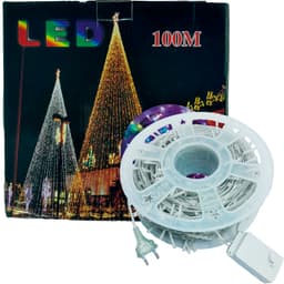 Pisca Cordão Varal Decorativo Com LEDs Amarelo Redondo 100M