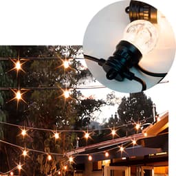 Pisca Cordão Varal Solar Natal 10 Lâmpadas LEDs Amarelo 5M