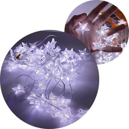 Pisca Cortina Estrelinhas Enfeite Natal 80 LED 3x1M 110-220v Branco