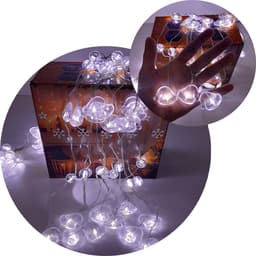 Pisca Cortina Toucas De Natal 80 Lâmpadas LEDs 3x1M 110-220v Branco