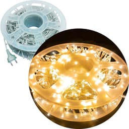 Pisca Varal Cordão Natal 300 Lâmpadas LEDs Amarelo 50M 220v
