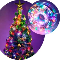 Pisca Varal Cordão Natal 300 Lâmpadas LEDs Colorido 50M 220v