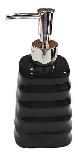 Porta Sabonete Liquido Modelagem De Cerâmica Lavabo Preto