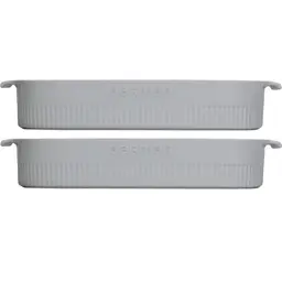 Kit 2 Travessas Refratária Porcelana 36x24cm Branca Germer com Alças Restaurante