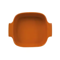 Travessa Quadrada Assar e Servir Laranja 21x21 cm