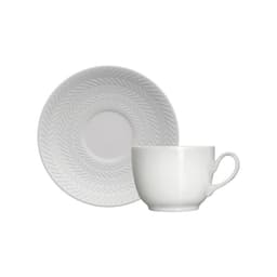 Xícara de Café com Pires Chevron Branca